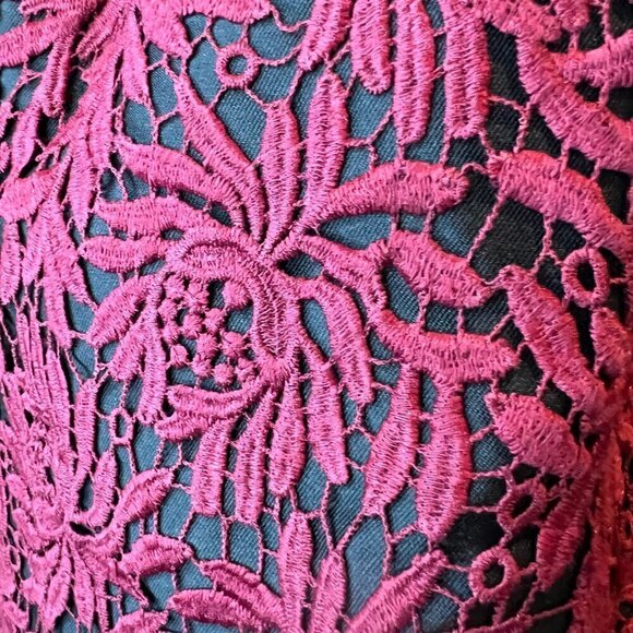 Few Moda New York Red embroidered Open Back Cocktail Dress, Size Small - Picture 5 of 16